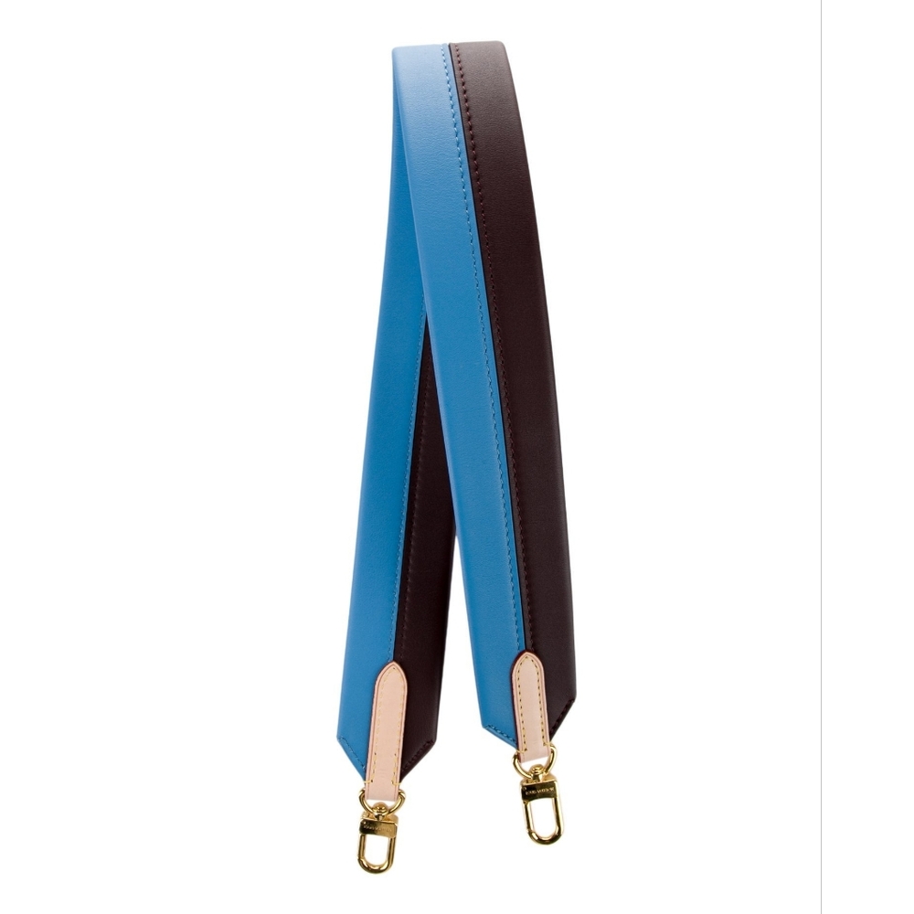 Authenticated Louis Vuitton LV Calfskin Cluny MM Shoulder Strap in Blue Glacial - Picture 3 of 16